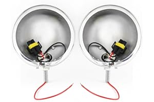 SKUNTUGUANG 1 coppia 11,4 cm fendinebbia housing secchio staffa Compatibile con moto Harley Davidson Daymarker fendinebbia staffa (Cromo)