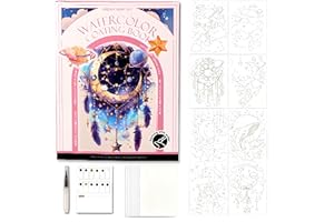 CICISTORY Cahier Aquarelle,Carnet de Coloriage, Livre Aquarelle avec Pinceau et Papier Aquarelle, Adapté à la Maison, à l'École, aux Voyages et à la Peinture à l'Aquarelle pour Débutants