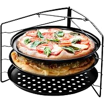 Lot De 4 Moules à Pizza WakiHong En Acier Au Carbone - Diamètres 14, 16.5, 18.8 Et 21 Cm, Antiadhésifs
