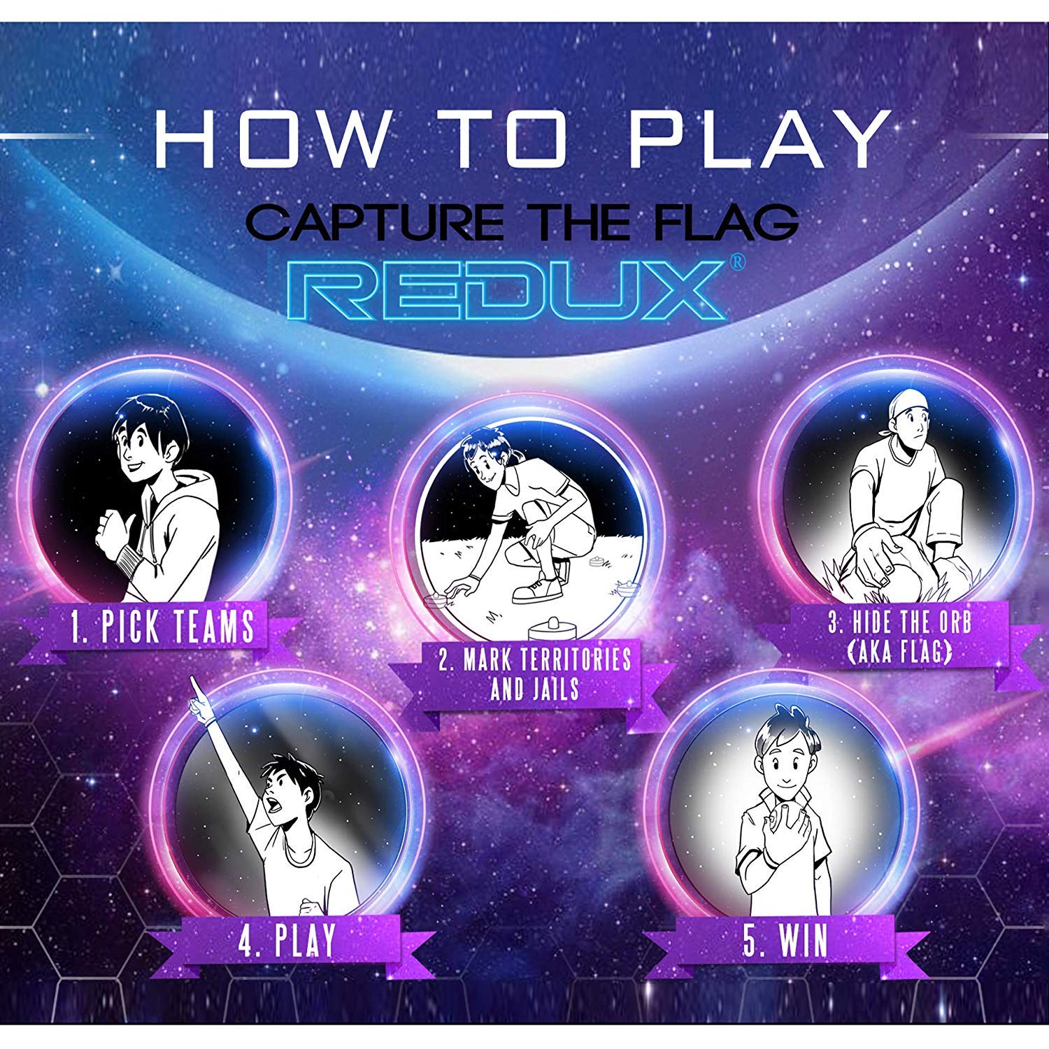 Captura la Bandera Redux: El Original Juego al Aire Libre Que Brilla en la Oscuridad e Ideal para Fiestas de cumpleaños, Grupos Juveniles y Trabajo en Equipo niños y niñas Adolescentes… - Imagen 5