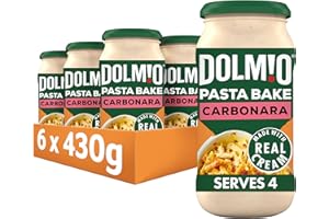 Dolmio Pasta Bake Carbonara Pasta Sauce Jar, Bulk Multipack 6 x 430g