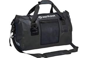 Earth Pak Waterproof Duffel Bag - Perfect for Any Kind of Travel, Lightweight, Large Storage Space, Durable Straps and Handles, Heavy Duty Material to Keep Your Gear Safe, Black, 70L