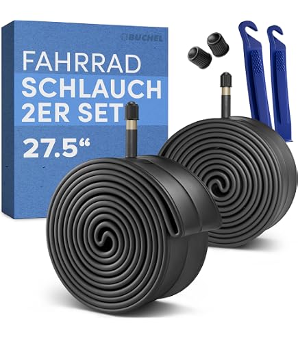Impac Fahrradschläuche 27,5 Zoll (650b) – Schrader-Ventil 40 Mm, 2 Stück, Für MTB