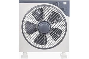 AND HOME – Ventilatore Da Pavimento, Ventilatore Da Tavolo, Ventilatore Portatile, 3 Velocita, Diametro 30CM, Basso Consumo, Timer 60 Minuti, Potenza 50W, Bianco/Grigio