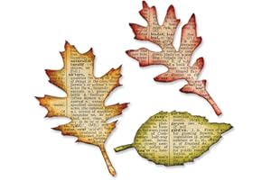 Sizzix Bigz Tattered Leaves, 3 Sizes and Shapes Steel Rule Die by Tim Holtz