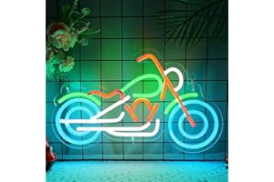 Anywin Motorbike Neon Signs, Motorcycle Night Light, Garage LED Signs with Dimmer for Wall Decor, Gifts for Men, Father, Harley Davidson Fans & Motorcycle Enthusiasts for Birthday, Father's Day, Xmas