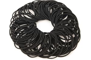 DTXLX 100 Stück Haargummi, Klein Elastisch Haargummi Damen, Pferdeschwanz Inhaber Haargummis Mädchen für Mann, Frauen, Kinder, Männer, Bulk Haargummis für Dickes Lockiges Haar (Schwarz)