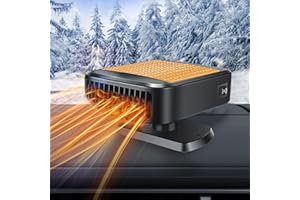 COMBLU Nagrzewnica samochodowa 12 V 200 W, przenośna, szybkie nagrzewanie, nagrzewnica samochodowa, odmrażacz do przedniej szyby, samochodowy podgrzewacz szyby z obrotem 360 stopni