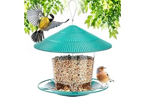 Zeqeey Vogelfütterer Wildvögel Futterstationen, Wildvogelfutterer zum Aufhängen, Bird Feeder Vogelfutterer für Wildvögel, Blau von Dunnocks Spatzen, Rotkehlchen, kleine Wildvögel