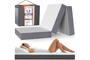 DYNMC YOU DYNMC Usted Colchón Plegable 75x195x14 cm - Colchón de Huésped Plegable Duro Medio H3 - Test Muy Bueno - Cama de Huésped Plegable con Bolsa - Colchón Plegable Estándar Oeko Tex - Colchón de Piso