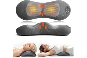 3 i 1 ryggmassageapparat, elektrisk ländryggskudde med vibrationer och | Massageapparat rygg, axelmassageapparat, ergonomisk ryggstöd med dragkraft för nacke, axlar och rygg