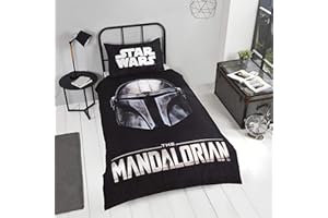 Coco Moon Baby Yoda Star Wars Mandalorian Kids Single Or Double Bed Duvet Bedding Set Genuine Star Wars Baby Yoda Mandalorian Bedroom Merchandise (Single)