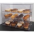 Large Bakery Shop Clear Acrylic Display Case - 3 Compartments