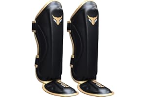 MYTRA FUSION Mytra Kids Shin Guards Shin Pads Shin Protector for Boxing MMA Muay Thai Martial Arts Kickboxing Workout Training Protection