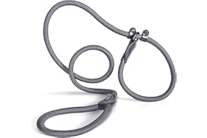 NE&NO Smycz do retrieverów 150 cm dla dużych i małych psów – obroża ze zintegrowaną smyczą – Smycz ślizgowa i treningowa dla psa – Smycz prowadząca dla Labradora i Retrievera - tłumik wstrząsów (Antracyt