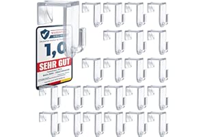 Bada Bing Haczyki okienne, zestaw 24 sztuk, przezroczyste haki na drzwi, wytrzymałe i praktyczne haczyki, do każdego koloru ramy, stabilny uchwyt na okno, bez zarysowań na ramie okiennej