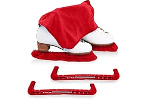 CRS Cross Skate Guards, Soakers & Towel Gift Set - Ice Skating Guards and Soft Skate Blade Covers for Figure Skating or Hockey