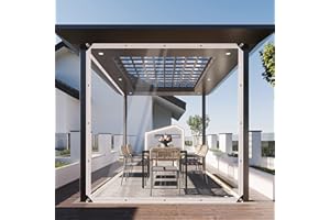 ZUYEKWXS Przezroczysta plandeka z oczkami, odporna na warunki atmosferyczne, wytrzymała plandeka osłonowa, 0,4 mm, 450 g/m², materiał PCW, zadaszenie na pawilon ogrodowy, meble balkonowe, do ogrodu zimowego, z