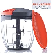 Artikel™ Pull Chopper with Storage Lid | Chops Vegetables, Nuts & Fruits | Meat Mincer |