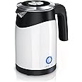 Arendo - 0.5l Stainless Steel Water Kettle with Temperature Control Double Walled Design - 0.5l Water Fill Level Scale- 5 Tem