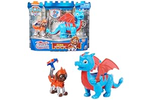 PAW PATROL Patrulla Canina - Figuras De Acción La Patrulla Canina Caballeros - Figura Zuma Patrulla Canina Caballeros y 1 Figura del Dragón Ruby - 6063597 - Juguetes Niños 3 Años +