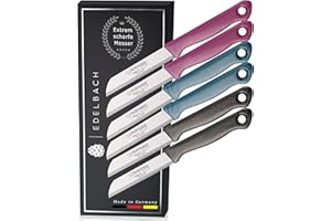 Solingen Edelbach - Juego de Cuchillos Cocina, 6 Piezas, para Fruta, Afilado, Multicolor