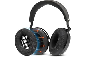 WC SweatZ Momentum 4 - opatentowane nakładki na słuchawki do bezprzewodowych słuchawek nausznych Sennheiser Momentum 4 firmy Wicked Cushions | Odporne na pot i łatwe do prania | Black