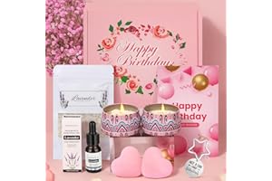 Tecanne Birthday Pamper Gifts for Women Best Friends, Unique Hampers Self Care Package Spa Set for Mum, Sisters, Female Presents Basket Ladies Birthday Box Gift Ideas