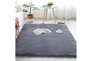 MARATIP Puszysty dywan do salonu dywaniki do salonu nowoczesny pokój dziecięcy dywaniki dla dzieci, miękki puszysty dywan do sypialni (srebrno-szary, 80 x 150 cm)