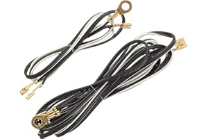 Prophete Kabele Światła Tylnego i Reflektora z Końcówkami Oczkowymi, Czarne/Białe, 210 cm i 60 cm, 5118, 2 Sztuki