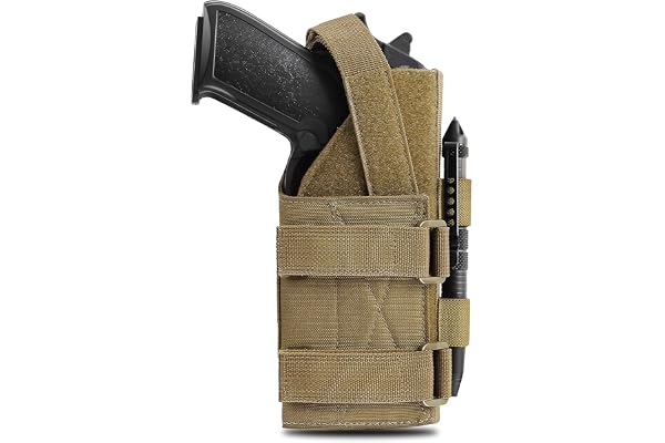 ACEXIER Universal Tactical Molle Pistolet Pistolet Holster Réglable Pistolet Holster pour 9mm G1ock 1911 G17 18 19 26 34, Ruger LCP, Beretta