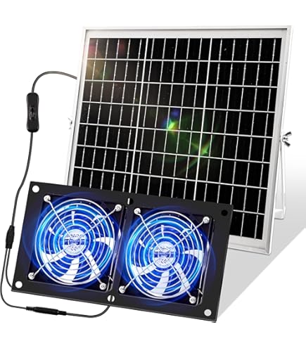 HOHOVYVY 12V Solar Ventilator - Abluftventilator Mit 10W Solarpanel Für Wohnmobile