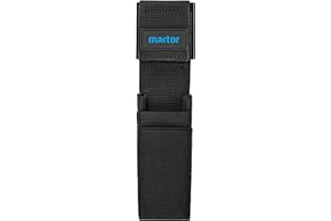 MARTOR Gürteltasche S für Cuttermesser, Tasche mit 4 Fächern Für Sicherheitsmesser/Stift/Schere, mit Clip & Klettverschluss, Nylon, Schwarz