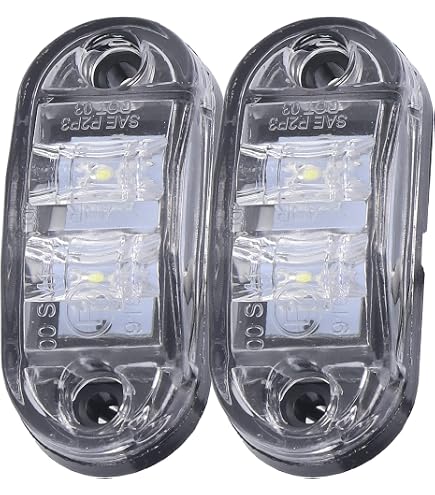 Lot De 10 Feux LED Latéraux Ronds 3/4” 24V - Étanches IP67 Pour Camions, Remorques, Bus
