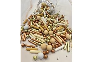 CAKE N BAKE Nude, Gold and Copper Rod Sprinkle Pearl Mix