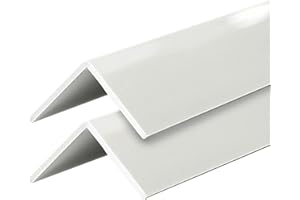FDD4U PVC Trim for Corner Angles, Walls, Fixtures & Furniture - 90 Degrees PVC Moulding - 2X 1 Metre Length Angle Trim - Easy Fit, Waterproof & Durable Plastic Angle Corner Trim - 30x30 mm - White