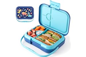 BOZ Fiambrera Infantil - Tupper Niños Colegio con Compartimentos - Loncheras para Niños de 3 a 7 Años - Sandwichera Infantil para Guardería - Lunch Box Apto para Lavavajillas - Fiambrera Espacio