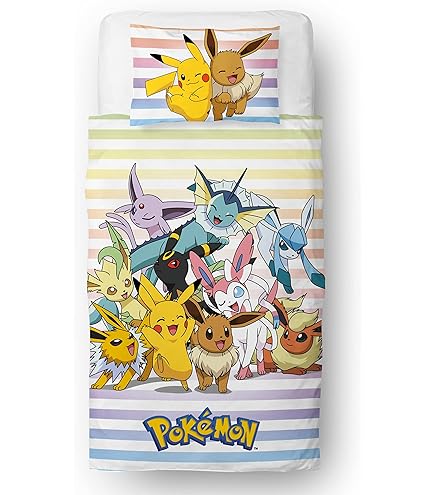 Pokémon Pikachu Dekbedovertrek Eenpersoons 140 X 200cmKatoen Grote Kussensloop 70x90