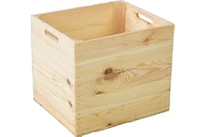 KISTENKOLLI ALTES LAND Cassetta in legno, per vino, frutta, dimensioni 33 x 37,5 x 32,5 cm, adatta per tutti i ripiani Kallax e Expidit