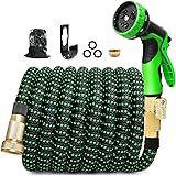 Flexibler Gartenschlauch 15M/50FT, Dehnbar Wasserschlauch mit 9 Funktionsspray Düse, Dreifacher Latexkern, Knickfest, Dehnbar
