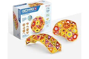 Geomag - Classic Masterbox Costruzioni Magnetiche per Bambini, Giocattolo Magnetico Linea Green 100% Plastica Riciclata, 388 Pezzi