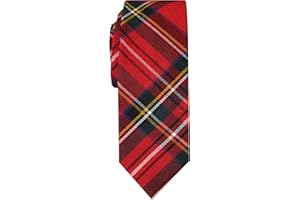 Remo Sartori - Cravatta Donna Stretta Slim in Lana Scozzese Tartan, Made in Italy