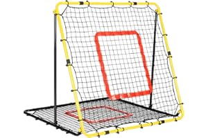 BASEGOAL Filet de Rebond Football, 1.2m/85cm Rebondisseur de Football Double Face, Réglable en Angle, Filet à Rebond Foot pour Un Entraînement Meilleur et Olus Varié dans Le Jardin ou dans Le Parc