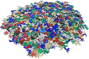 Bright Ideas Merry Christmas Sequins. 100g Jar Assorted Shapes Colours and Sizes for Arts & Crafts Ideal for Schools, Home Crafting, Kids Scrapbooking & Sewing Embellishments. PVC Material. BI0353.