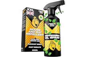 PEST-X PRO Pest X Pro Guardian Peppermint Oil Rat Repellent Spray 500ml– Natural and Humane Mouse Deterrent for Indoors - Home, Shed, Garage & Car Protection
