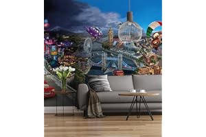 KOMAR 'Sunny Decor Papier peint photo "Cars World, 1 pièce, multicolore, SD400