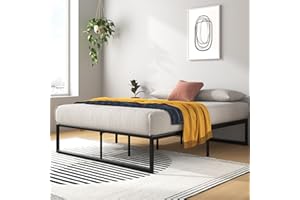 Zinus Lorelai Somier 150x200 cm - Altura 36 cm - Base Cama Queen Size en Acero - Láminas de Metal - Montaje Fácil- Espacio de Almacenamiento - Negro