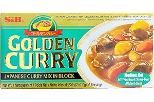 SILK ROAD YBest S&B GOLDEN CURRY MEDIO PICANTE 220G (1, Medio Picante)