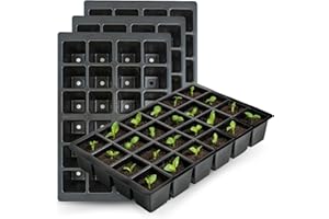 AKH® Seedling Trays | Pack of 4 | Plant Propagation & Plant Germination Trays | Seed Starter Nursery Plastic Seedling Trays for Vegetables, Fruits, Flowers & Trees | 96 Cells
