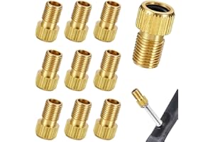 DEARBAG Adaptador de válvula para bicicleta, 10 unidades, con anillo de sellado, Sclaverand Presta Dunlopventil Adaptador de válvula de bicicleta válvula francesa DV y SV